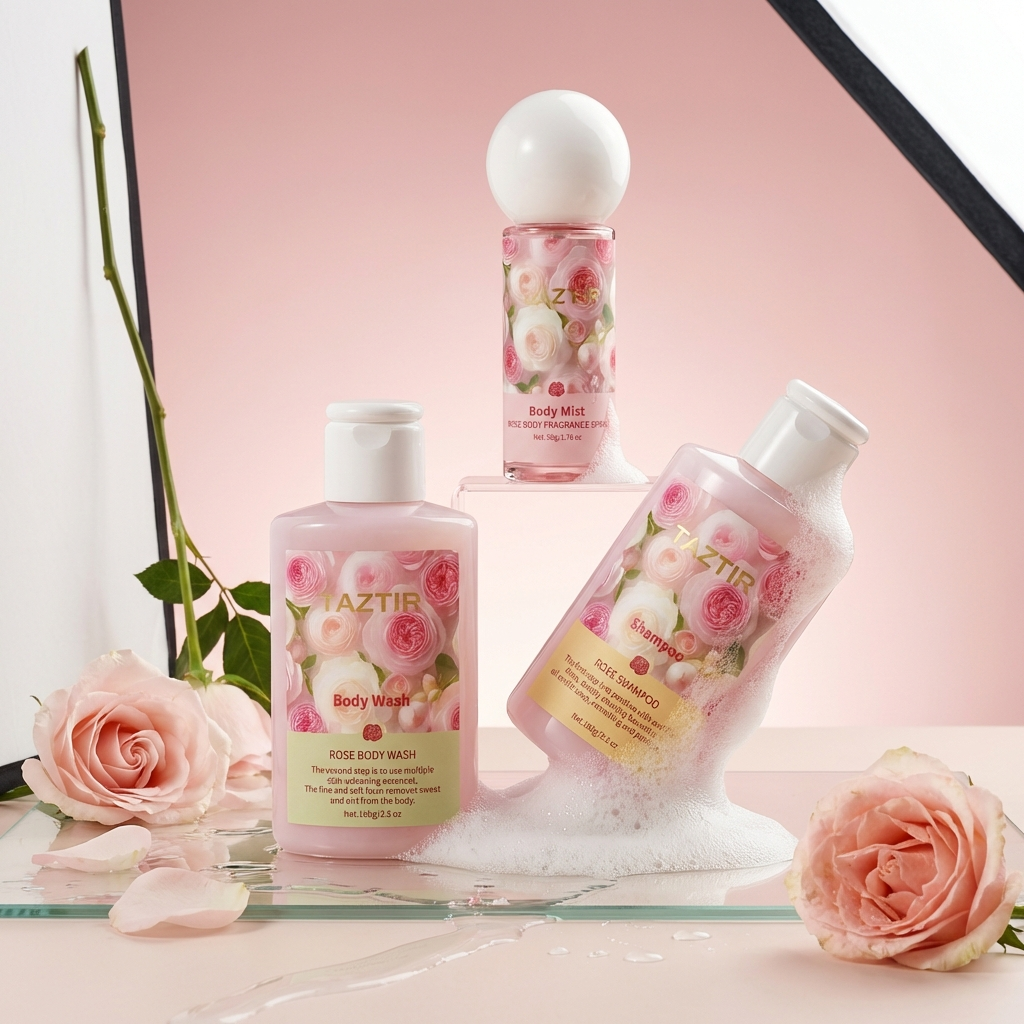 Rose Fragrance Bath Set